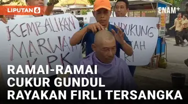 Syukuran Firli Bahuri Jadi Tersangka, Aktivis Anti Korupsi di Brebes Cukur Gundul Massal