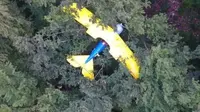 Pilot Lanjut Usia Tersangkut di Atas Pohon, Nasibnya?