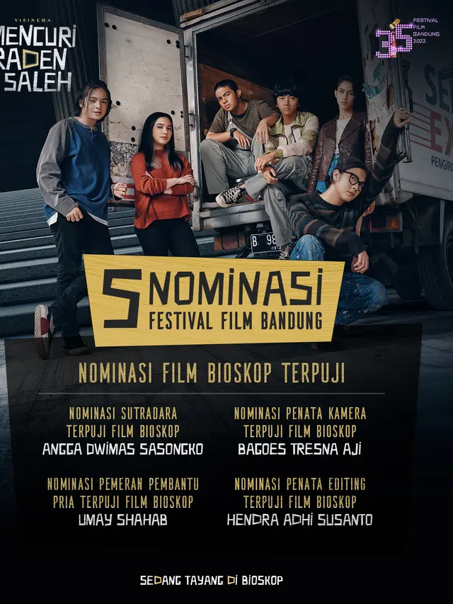 Mencuri Raden Saleh meraih 5 nominasi Festival Film Bandung. (Foto: Dok. Instagram @visinemaid)