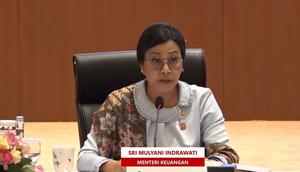 Menteri Keuangan Sri Mulyani dalam Konferensi Pers RAPBN dan Nota Keuangan 2026
