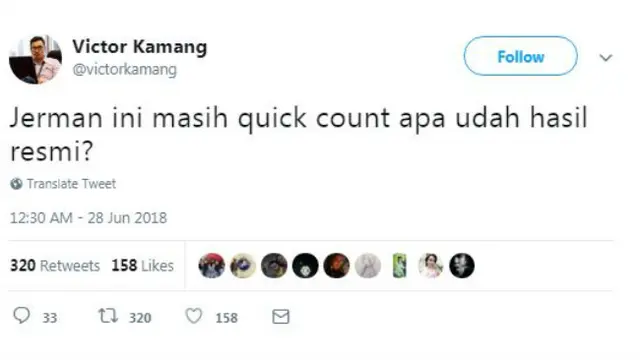 Banyak warganet ikut menanggapi kekalahan timnas Jerman melalui cuitan-cuitan kocak di Twitter.