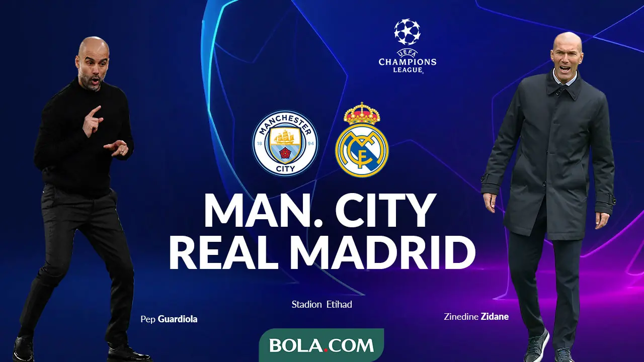 Liga Champions - Manchester City Vs Real Madrid - Head to Head