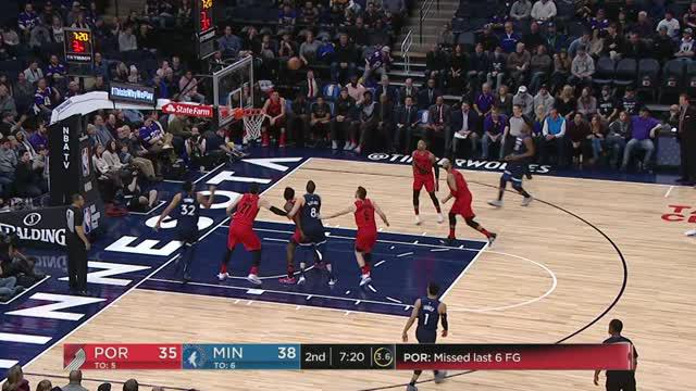 Berita video game recap NBA 2017-2018 antara Minnesota Timberwolves melawan Portland Trail Blazers dengan skor 120-103.