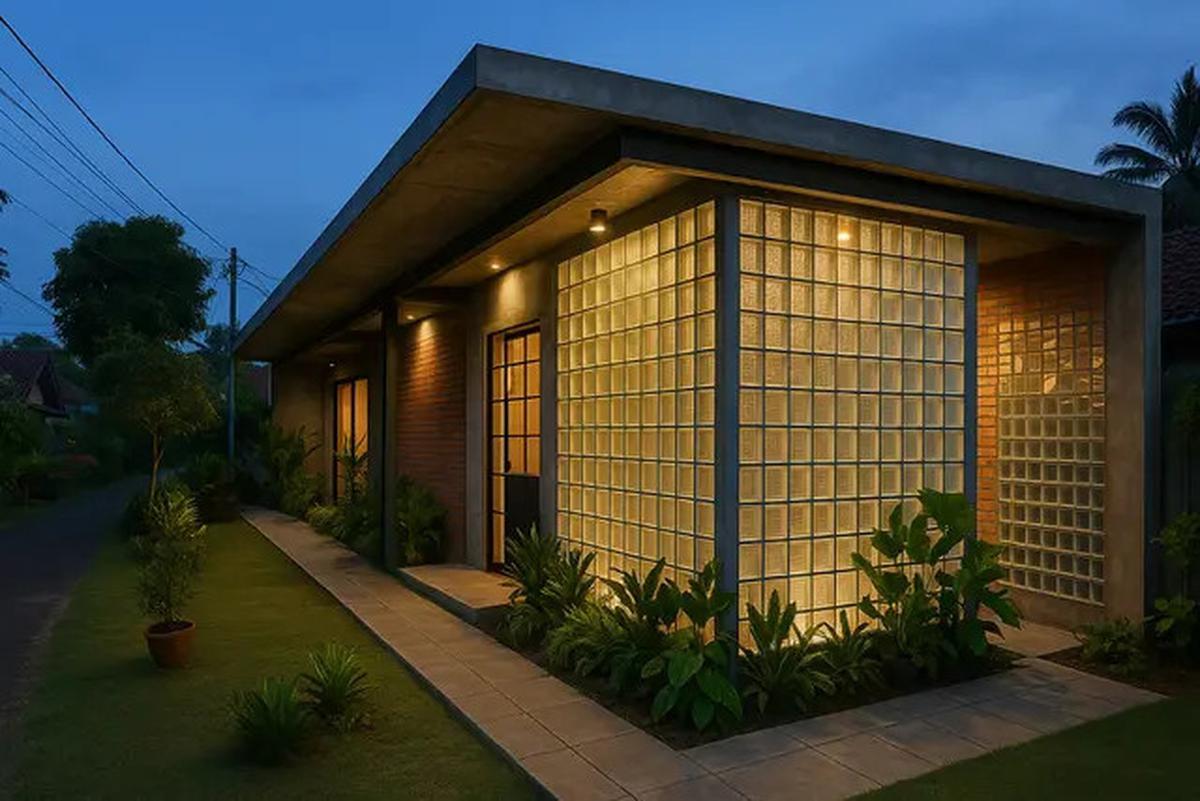 7 Desain Rumah Industrial dengan Glass Block 2025, Tampilan Hunian Jadi Berkelas dan Bikin Betah