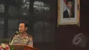 Mantan Kapolri Jenderal Pol. Sutarman berpesan kepada Plt. Kapolri Komjen Pol. Badrodin Haiti untuk segera berkonsolidasi agar polemik Polri tidak berkepanjangan, Jakarta, Rabu (21/1/2015). (Liputan6.com/Miftahul Hayat)