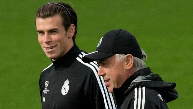 Gareth Bale dan Carlo Ancelotti