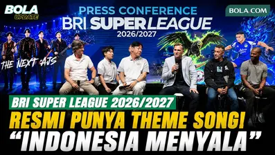 Ini dia theme song baru BRI Super League berjudul Indonesia Menyala, yang diciptakan dan dinyanyikan The Next AJS. Lagu itu diperkenalkan saat sesi konferensi pers kompetisi BRI Super League di SCTV Tower, Jakarta, Selasa (1/9/2026).