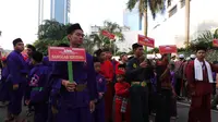 Ribuan Pendekar Pencak Silat Beraksi di Bundaran HI