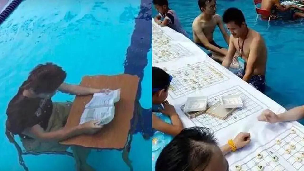 10 Potret Nyeleneh Orang Saat Bermain di Kolam Renang Ini Bikin Geleng Kepala