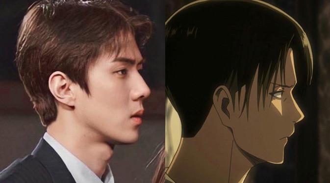 6 Cocoklogi Penampilan Sehun Exo Mirip Levi Ackerman Dalam Anime Attack On Titan Hot Liputan6 Com