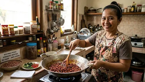 Resep Kacang Pedas Karamel/AI Generated