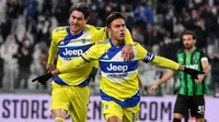 Juventus menang 2-1 atas Sassuolo pada laga perempat final Coppa Italia di Allianz Stadium, Kamis (11/2/2022) dini hari WIB. (Fabio Ferrari/LaPresse via AP)
