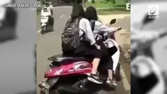 Nekat Lawan Arah karena Takut Ditilang, Pelajar Ini Tabrakan.