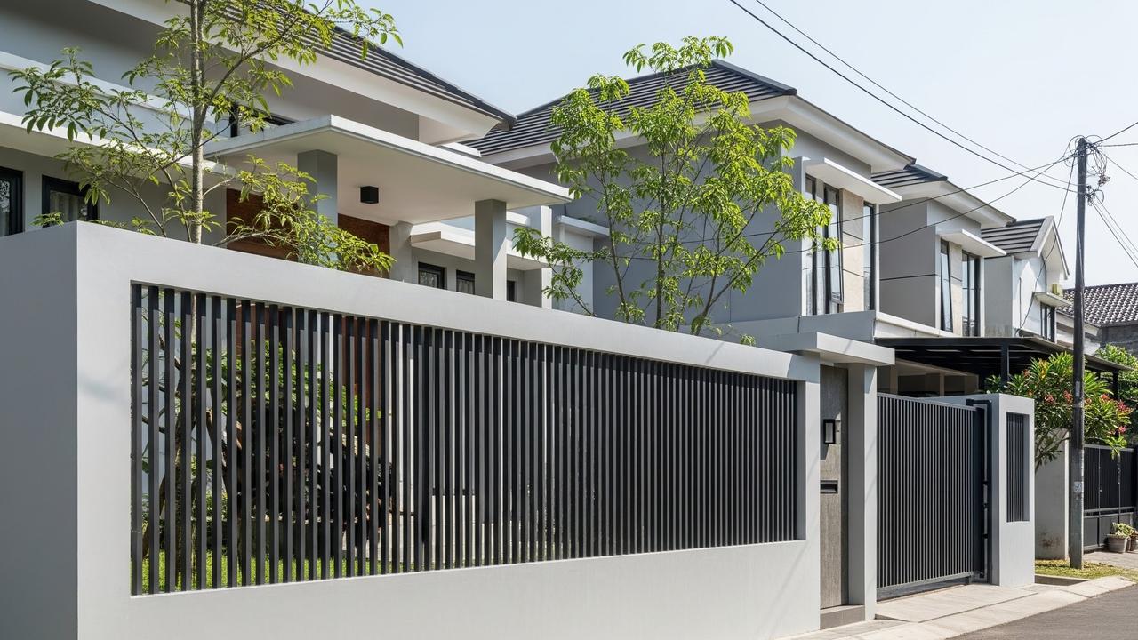 6 Ide Pagar Rumah Tanpa Pilar Besar, Tampilan Fasad Lebih Modern dan Lapang