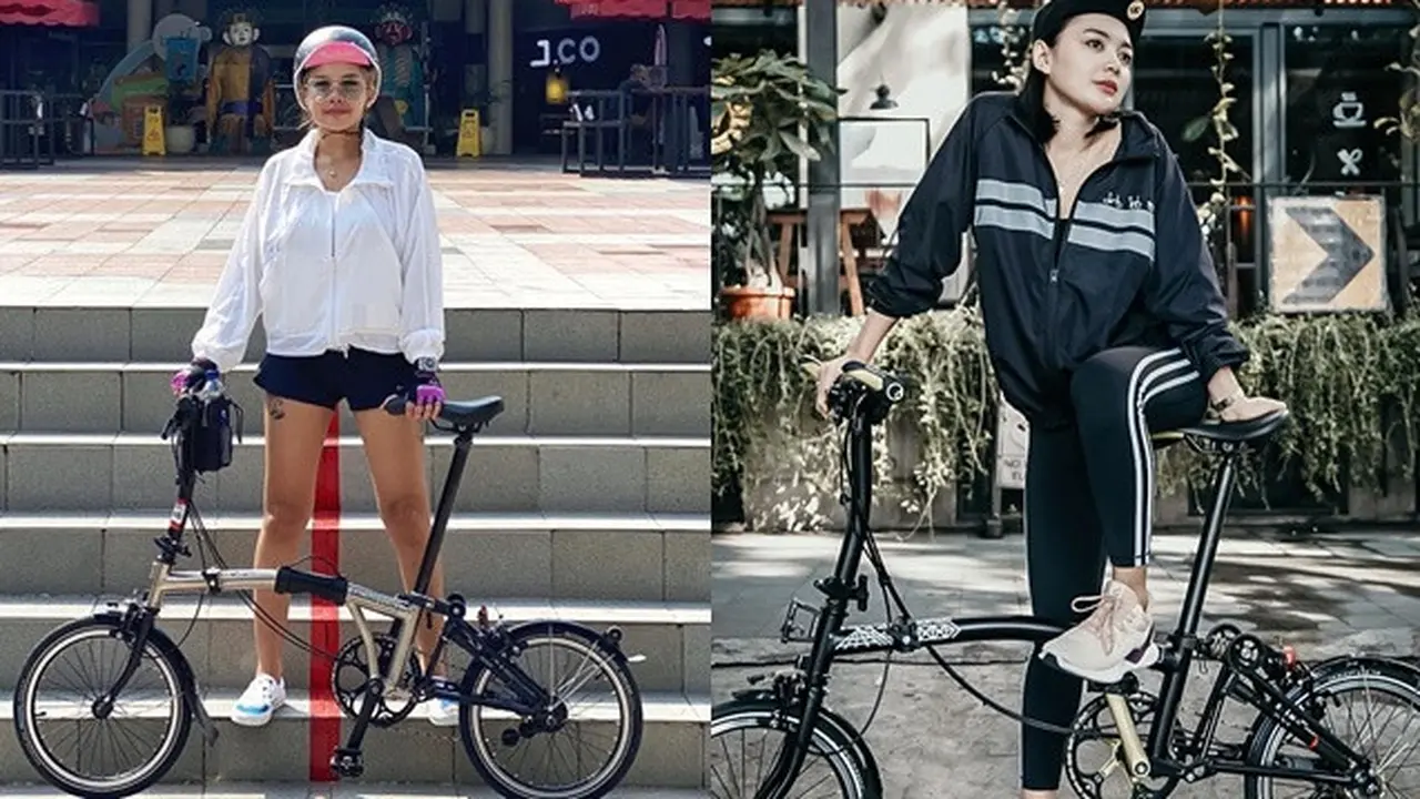 7 Gaya Seleb Wanita saat Bersepeda, Tetap Kece