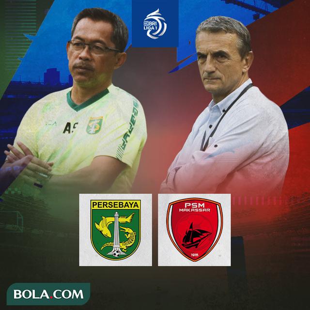 BRI Liga 1 - Duel Pelatih - Persebaya Surabaya Vs PSM Makassar