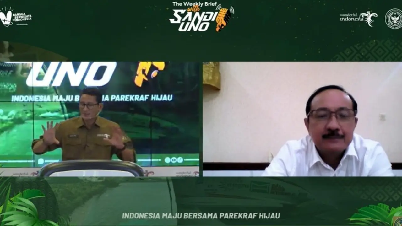 Menparekraf Sandiaga Uno dalam The Weekly Brief with Sandi Uno, Rabu, 3 Januari 2024