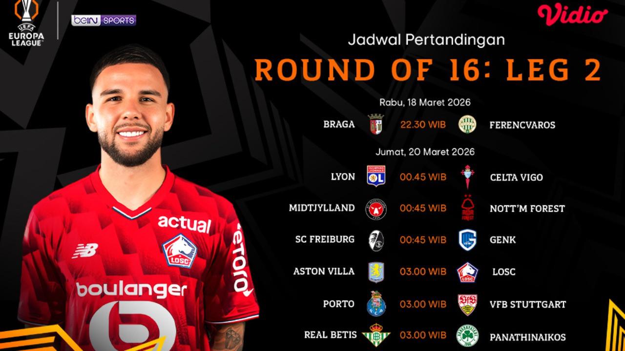 Jadwal Live Streaming Europa League Round of 16: Leg Kedua, Eksklusif di Vidio