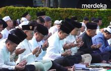 VIDEO: Momen Wakapolri dan Jenderal Polisi Mabes Salat Id Bersama, Dengar Ceramah Soal Kejujuran
