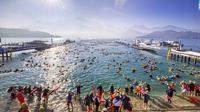 Karnaval Renang Internasional Sun Moon Lake 2025 untuk pertama kalinya mengizinkan lansia berusia 75 hingga 79 tahun untuk berpartisipasi (Dok. Pemkab Nantou).