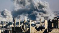 Situasi Gaza dalam serangan Israel Rabu (9/7/2025). (AFP)