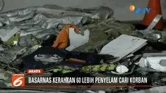 Basarnas kerahkan 60 penyelam untuk mencari korban jatuhnya pesawat Lion Air JT 610.