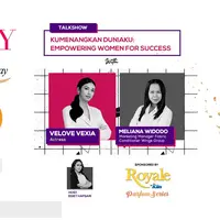 Di hari kedua Fimela Day, kamu tak boleh melewatkan sesi talkshow bersama Velove Vexia dengan tema “Kumenangkan Duniaku: Empowering Women for Success”. (Dok/Fimela)