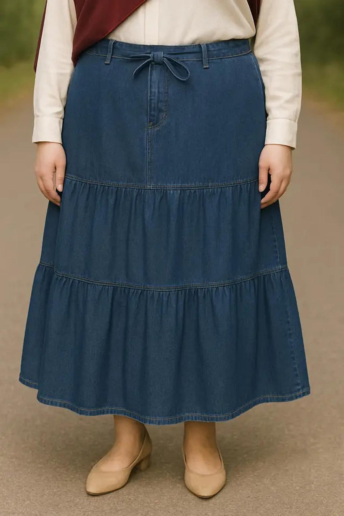 7 Pilihan Rok Jeans untuk Orang Gemuk Berhijab