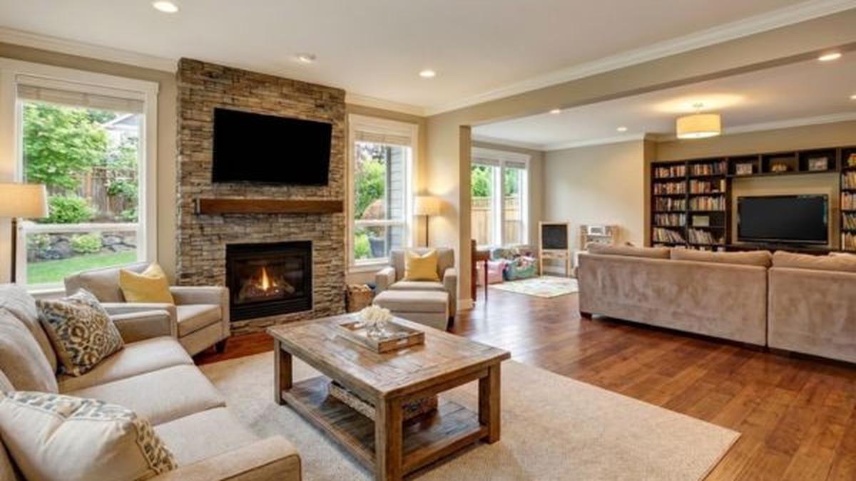 9 Desain Ruang Tamu dan Ruang Keluarga Menyatu Tanpa Dinding Pembatas, Tampilan Berkelas