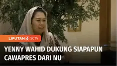 Tokoh Nahdlatul Ulama, Yenny Wahid menanggapi beberapa nama tokoh NU untuk menjadi bakal calon wakil presiden di Pemilu 2024. Menurutnya NU memang memiliki sejumlah tokoh yang layak untuk jadi cawapres, karena integritas dan wawasan kebangsaannya.