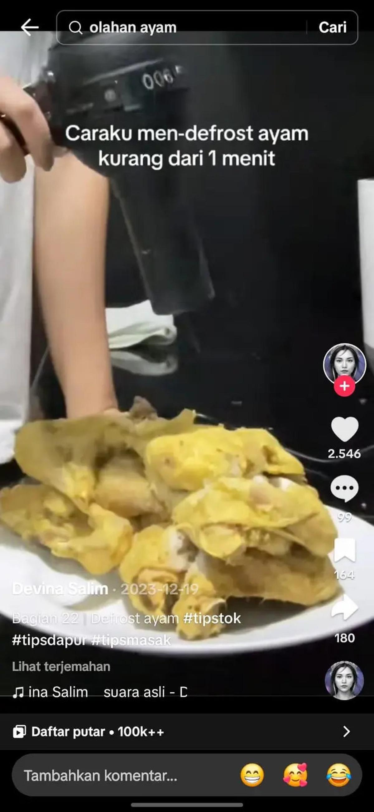 Cara Mencairkan Ayam Beku dalam 1 Menit, Hanya Gunakan Alat Ini