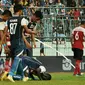 Arema FC mengalahkan Madura United 2-0, Senin (17/9/2018) di Stadion Kanjuruhan, Kab. Malang. (Bola.com/Iwan Setiawan)