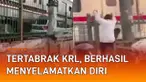 Sebuah mobil tertabrak Kereta Rel Listrik (KRL) di perlintasan kereta api palang pintu manual di Rawageni, Kecamatan Cipayung, Citayam, Kota Depok