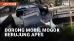 Insiden menimpa mobil pick-up yang mogok dan sebuah MPV. Berawal dari pick-up yang mogok dan didorong mundur oleh 2 pria. Tak diduga pick-up malah menyenggol mobil MPV yang lewat.