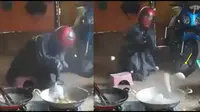 pria masak jadi viral (foto: twitter/@jayakabajay)
