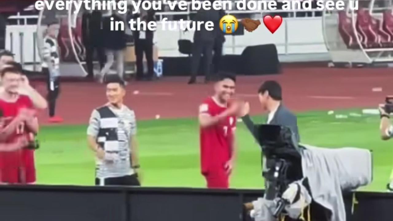 Pesan perpisahan emosional pemain TImnas Indonesia ke Shin Tae-yong