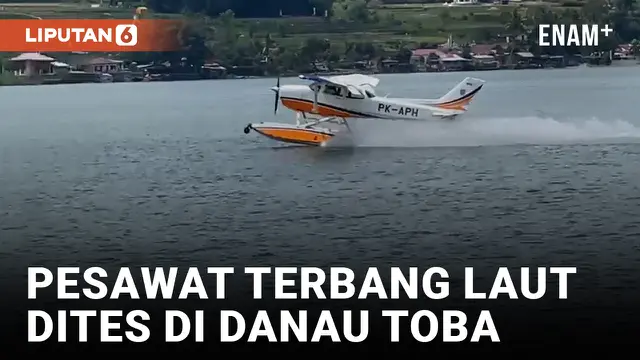 Kemenhub Uji Coba Pesawat Terbang Laut untuk F1 Powerboat Toba 2023