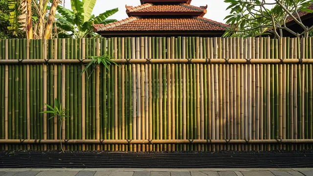 Model Pagar Bambu Klasik untuk Rumah Gaya Tradisional Jawa/Gemini AI