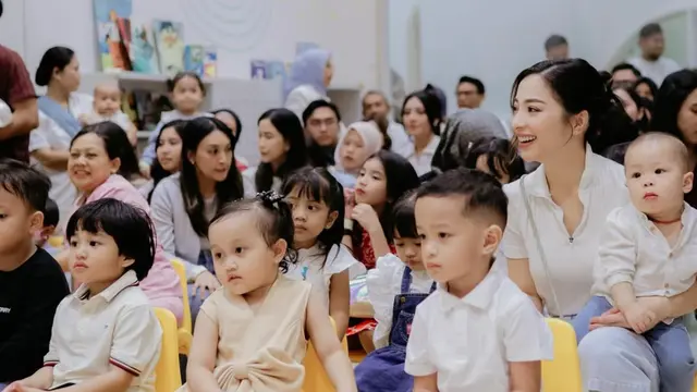 Nikita Willy saat Hadir Ulang Tahun Keponakan pakai baju santai. [@yorafebrina]