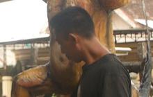 Potret Toleransi, Warga Lintas Agama di Lumajang Guyub Bikin Patung Ogoh-Ogoh Jelang Nyepi