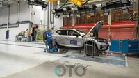 Fasilitas uji tabrak mobil yang dimiliki Volvo di Swedia. (Oto.com)
