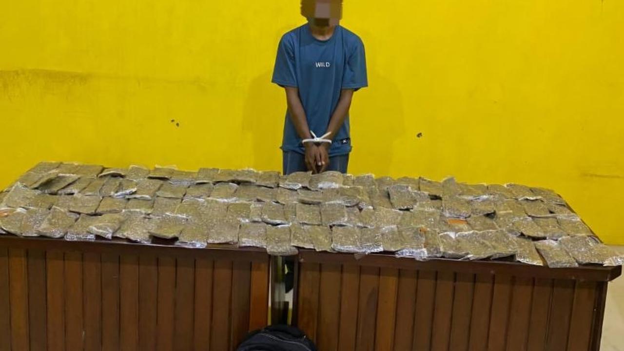 Polisi Gagalkan Peredaran Ganja 4,8 Kg Jaringan PNG di Sorong, Satu Tersangka Ditangkap