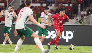 Dony Tri Pamungkas beraksi saat Timnas melawan Bulgaria di final FIFA Series 2026 di SUGBK, Jakarta, Senin (30-3-2026). (Bola.com/Abdul Aziz)