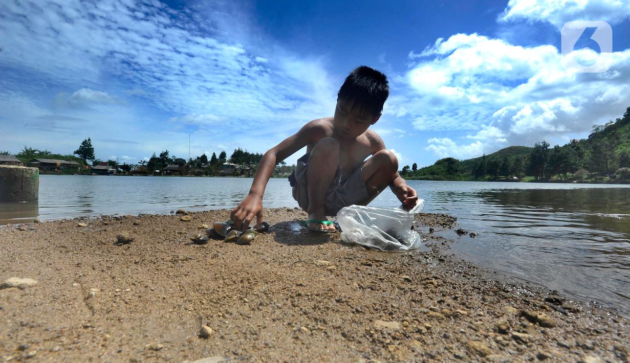 Anak-anak Ini Habiskan Libur Sekolah dengan Mencari Kerang