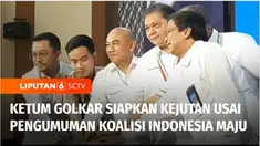 Ketua Umum Partai Golkar, Airlangga Hartarto memastikan akan ada kejutan baru, usai peluncuran Koalisi Indonesia Maju. Namun, Airlangga masih merahasiakan dan meminta untuk menunggu kejutan itu, pada hari Kamis (31/8) lusa.
