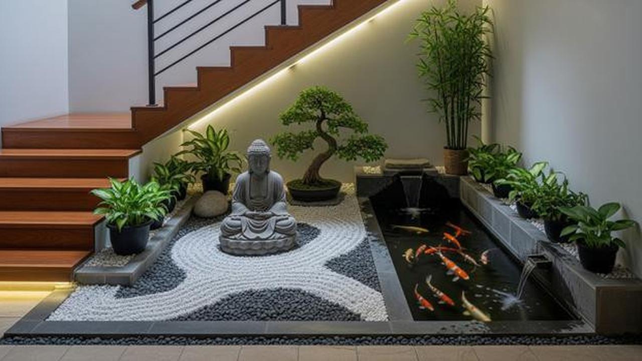 8 Desain Taman dalam Rumah di Bawah Tangga, Estetik dan Penuh Makna