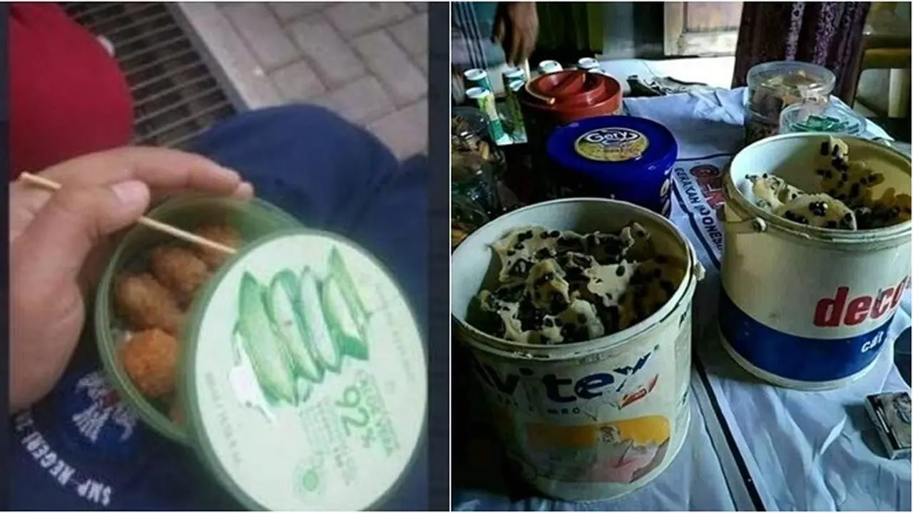 7 Potret Wadah Makanan Nyeleneh dari Barang Bekas Ini Bikin Geleng Kepala