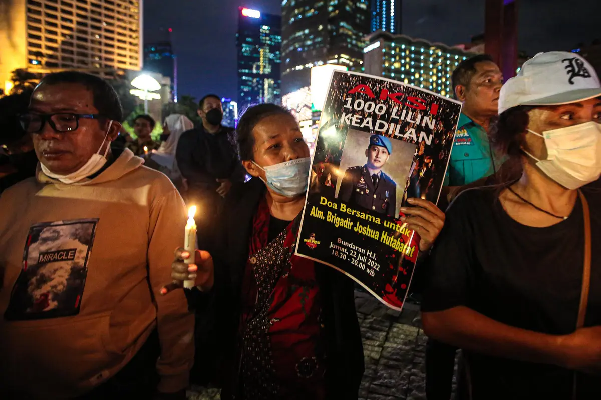 Aksi 1000 Lilin Keadilan untuk Brigadir J Digelar di Bundaran HI