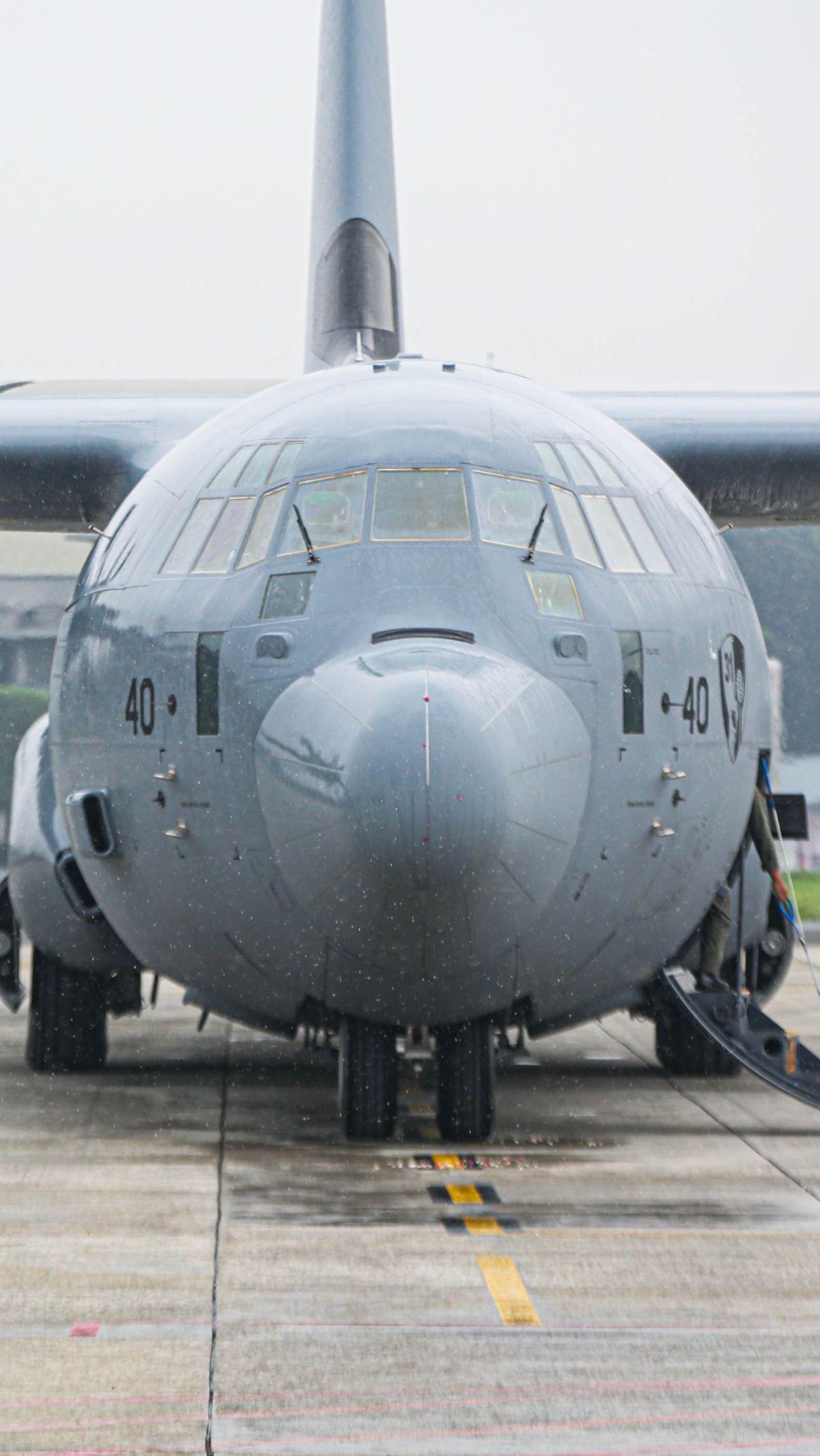 Pesawat dengan nomor A-1340 ini adalah yang kedua dari lima pesawat C-130J Super Hercules yang dibeli pemerintah.