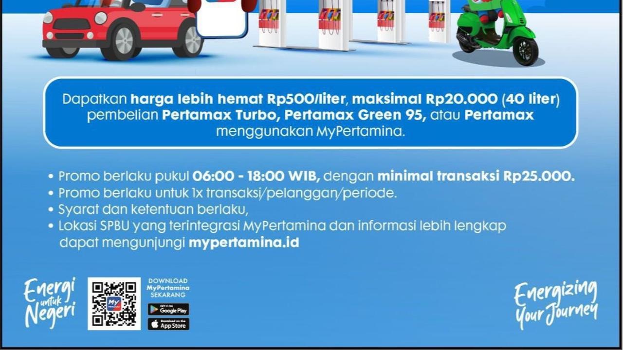 Promo Hemat Beli BBM Hingga Rp20 ribu dengan MyPertamina